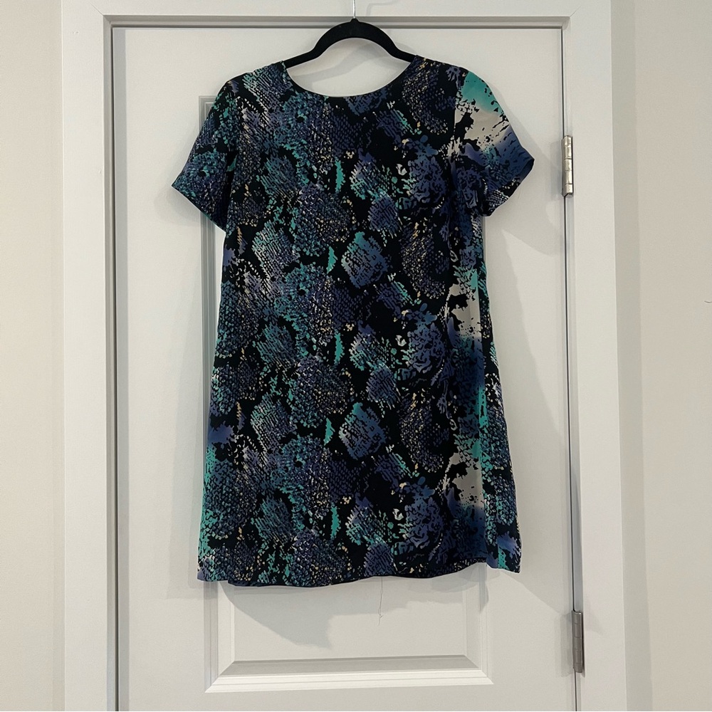 Purple and Turquoise Snakeskin Dress